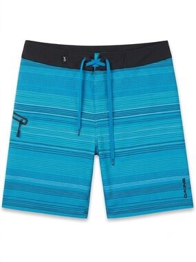 Dakine Men's Aqua Stripe Boardshorts with Black Waistband